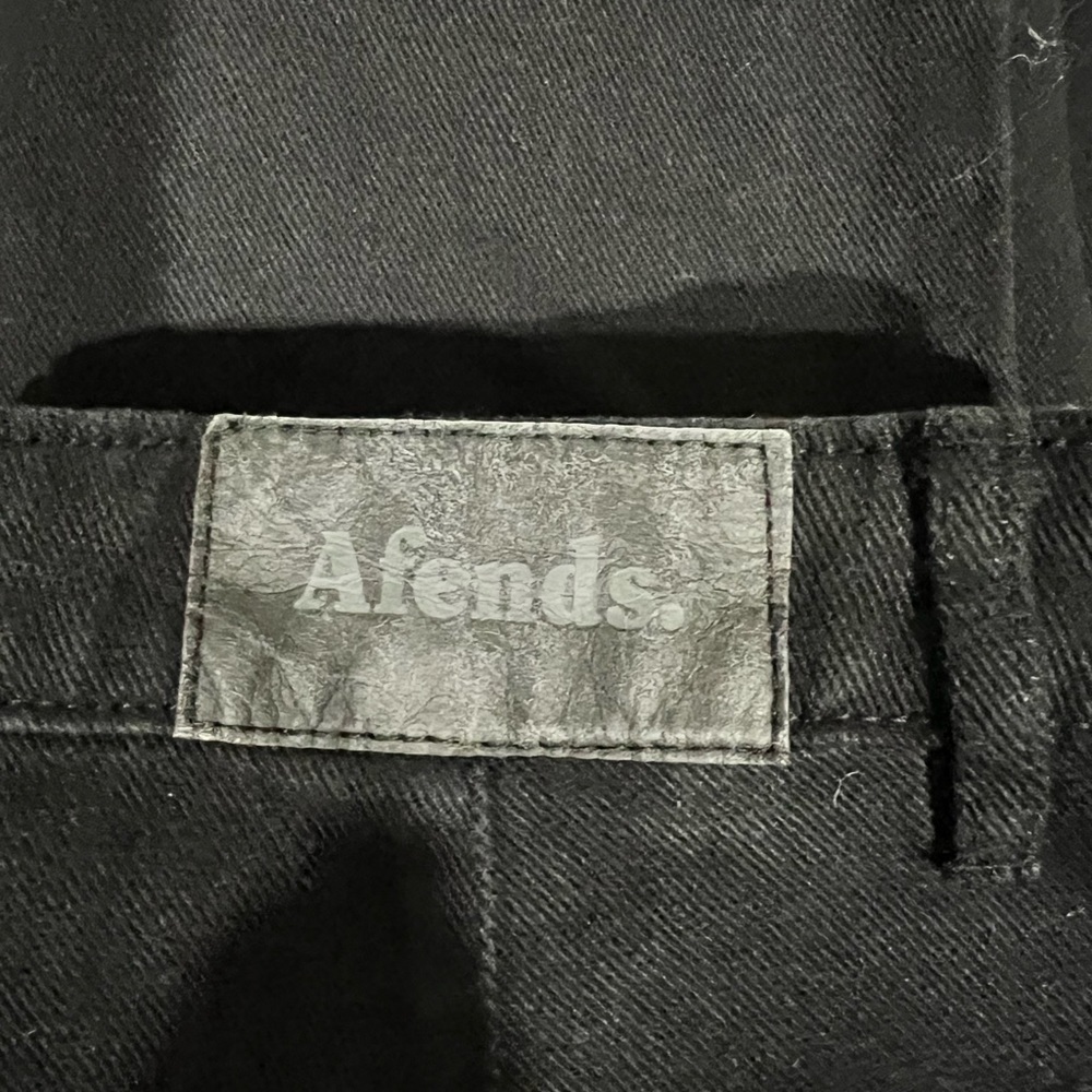 Afends Black High Rise Straight Leg Jeans - Picture 5 of 7